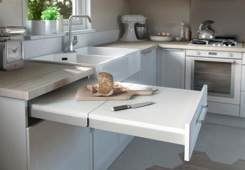 Выдвижная дополнительная столешница. Особенности и преимущества