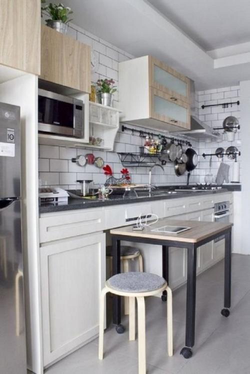 Выдвижные столешницы своими руками. Выдвижные столы из-под столешницы для кухни