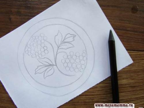 Роспись тарелки хохлома. Хохломская роспись «Тарелка» гуашью