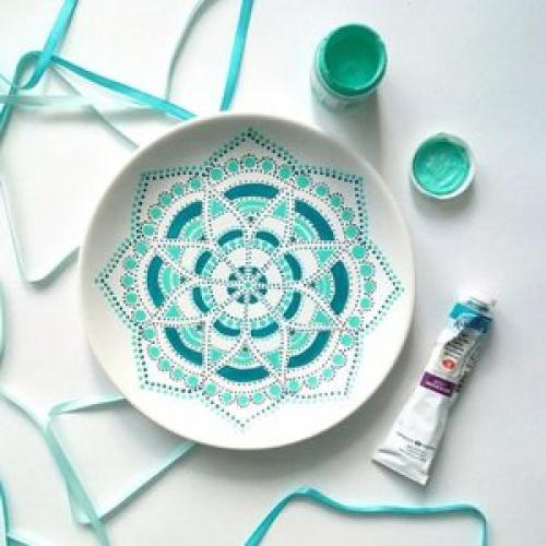 Роспись тарелок своими руками. Этапы росписи 01