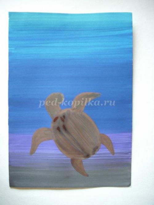 Как нарисовать подводный мир красками. Мастер-класс с фото 03 Как нарисовать подводный мир красками. Мастер-класс с фото 03