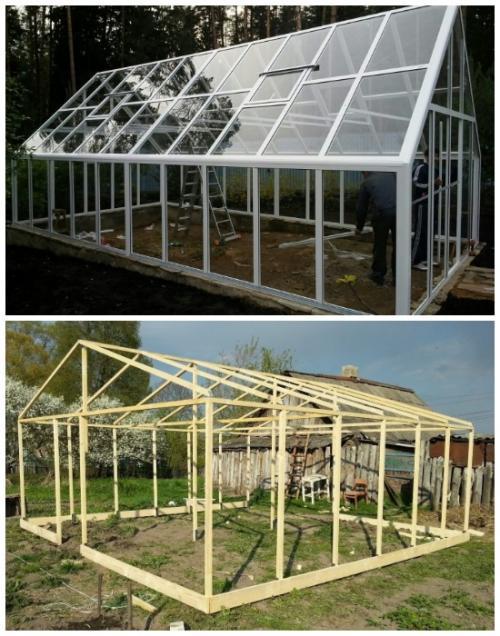 Установка теплицы в дождь.  Выбор конструкции и проектирование