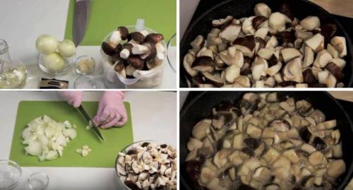 Грибная икра из вареных грибов с чесноком. Грибная икра из варенных грибов с чесноком и луком