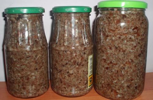 Икра из опят на зиму без моркови. Простой рецепт икры из опят с чесноком на зиму